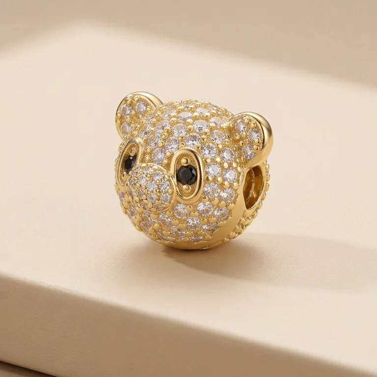 Dij. oso piedras dorado rodio 13cm - DRG340 - Foto 1